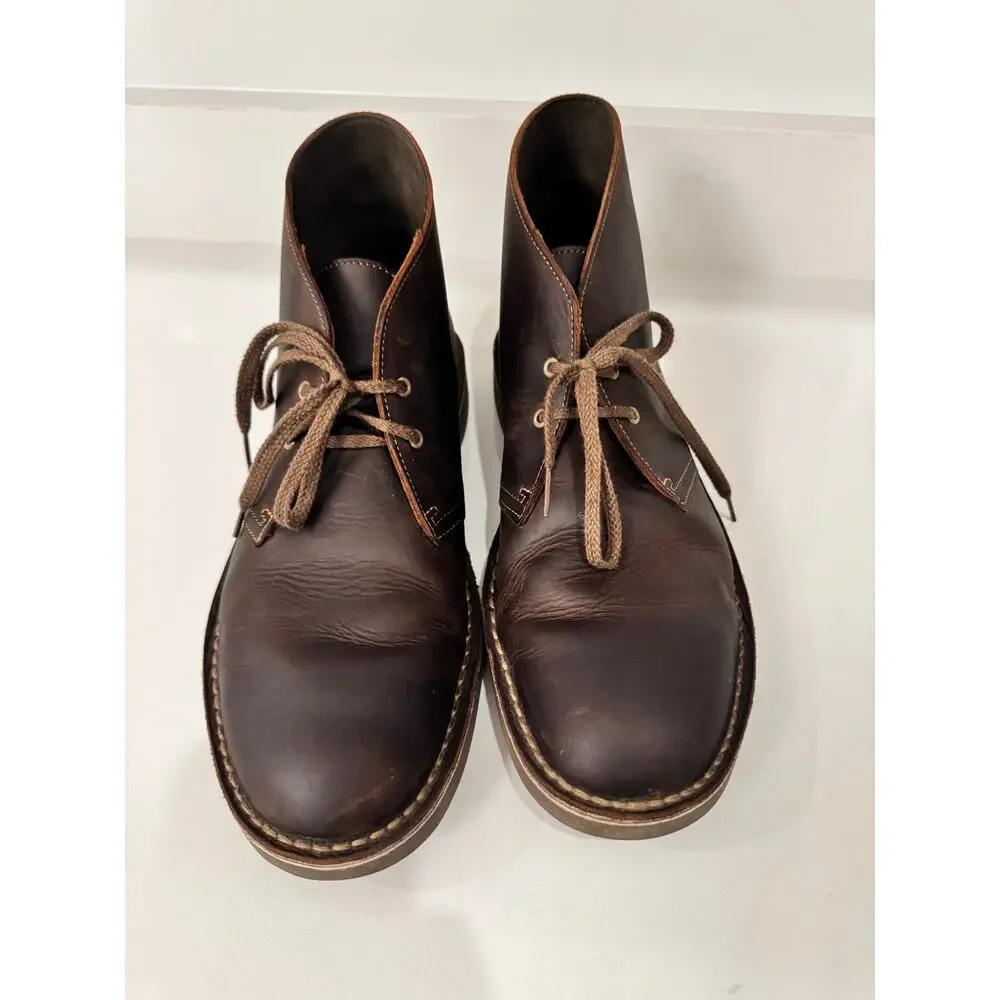 Clarks Men’s Brown Leather Desert Chukka Boots